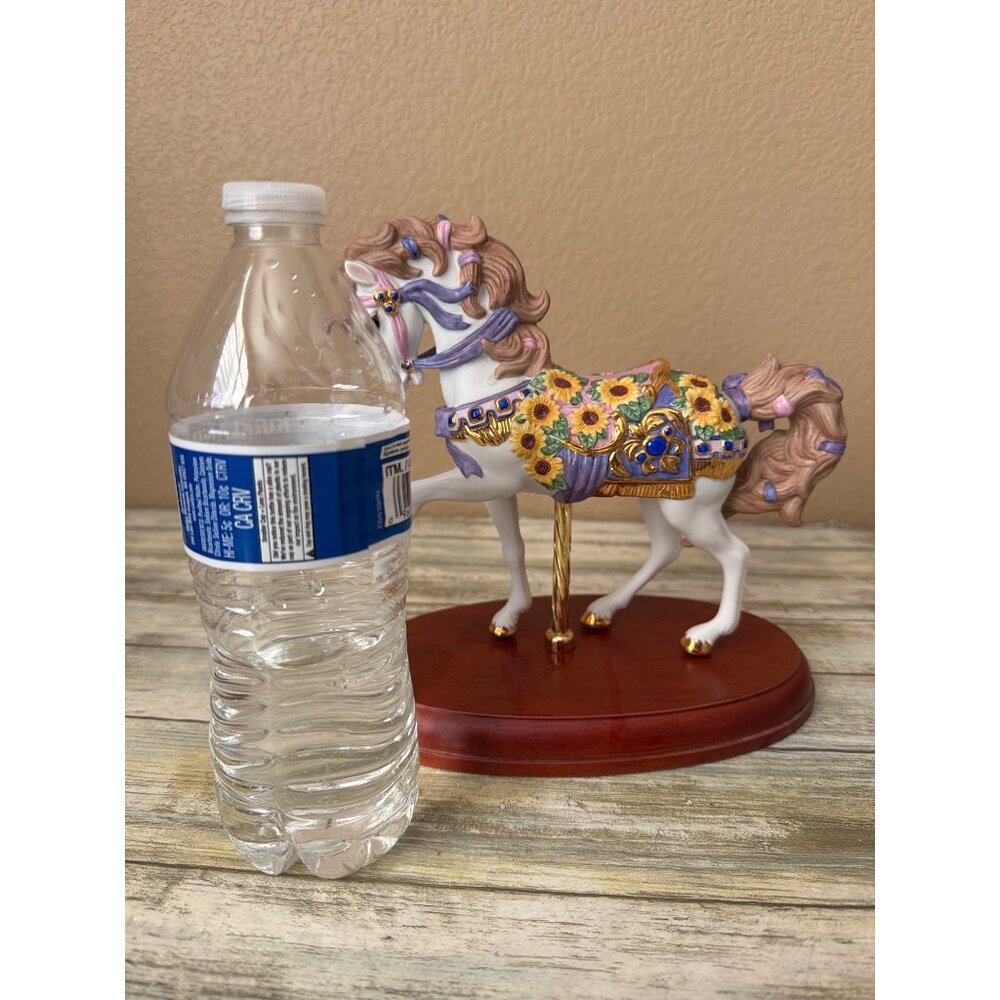 Lenox 2010 Sapphires and Sunflowers Ltd Ed Carousel Horse - No Box or COA - Picture 9 of 15